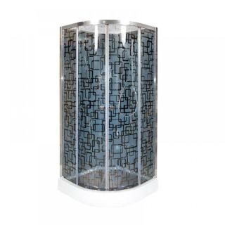 Душевая кабина Deto BМ1590 N (без крыши) BLACK 90х90х208см